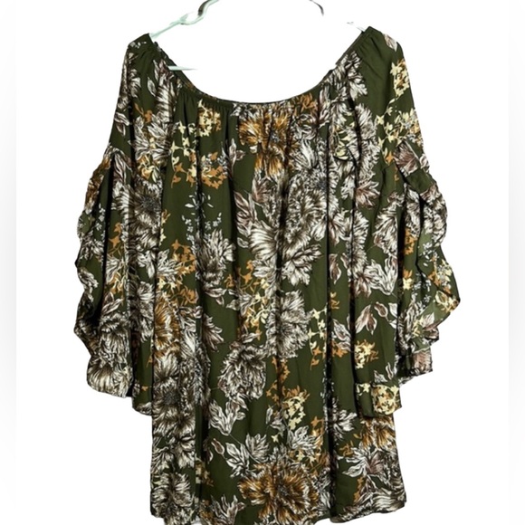 Altar’D State Olive Green print  mini dress in size Large. - Picture 2 of 5
